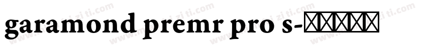 garamond premr pro s字体转换